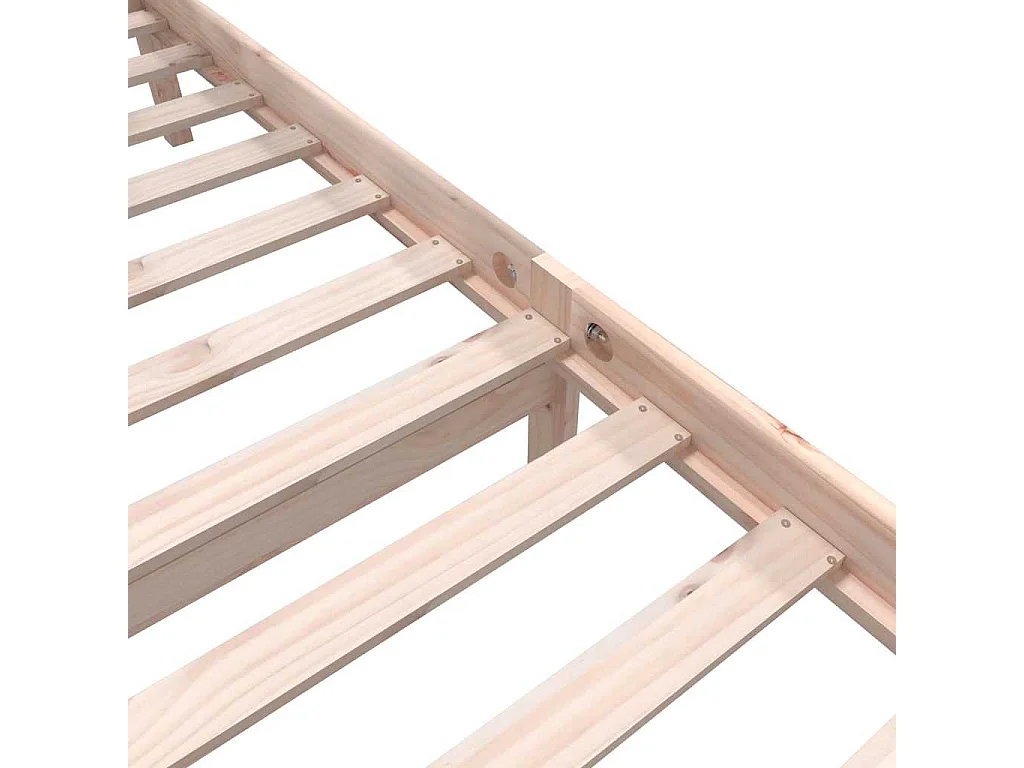 Struttura letto senza materasso in legno massello 140x190 cm