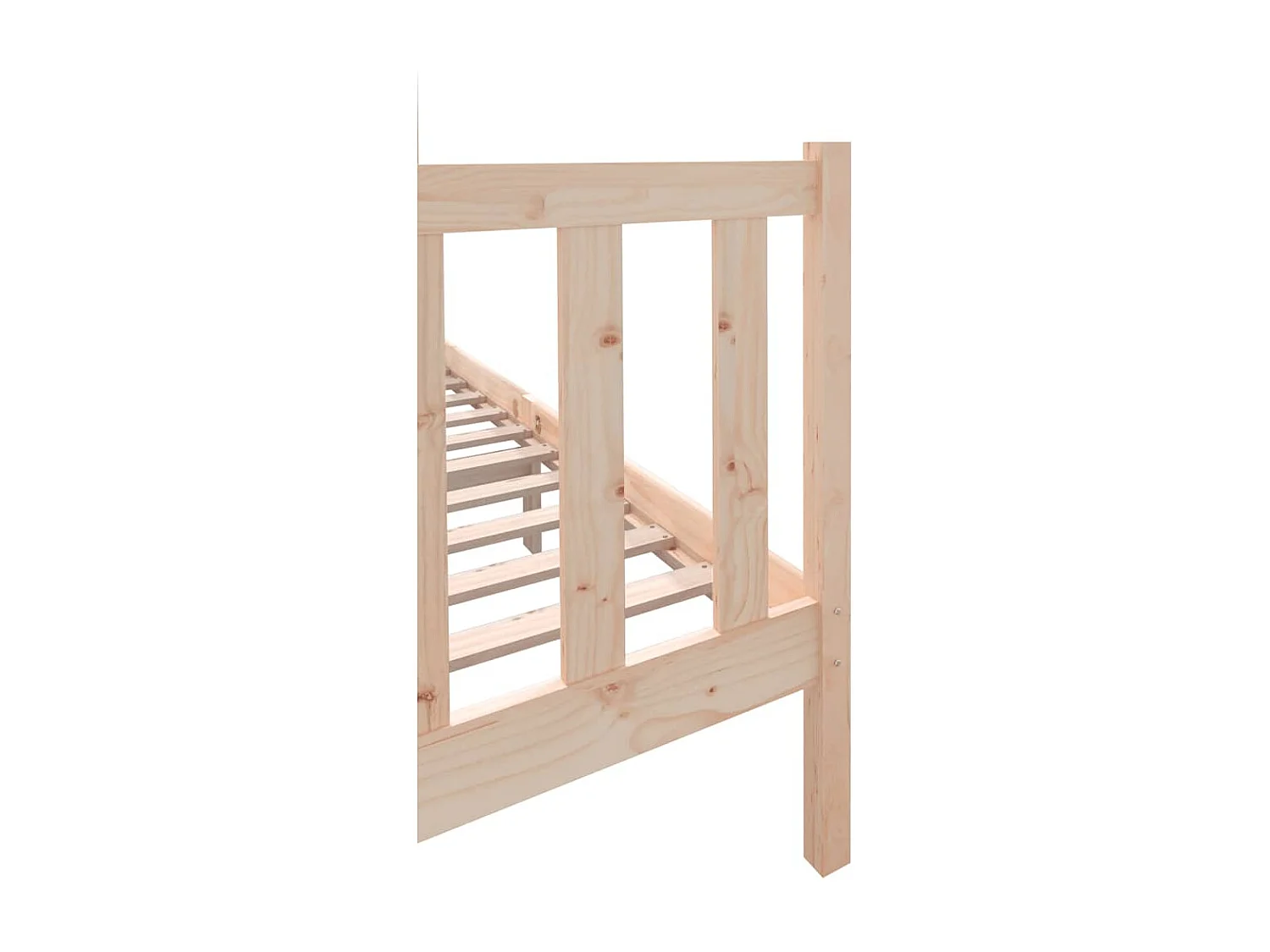 Struttura letto senza materasso in legno massello 140x190 cm