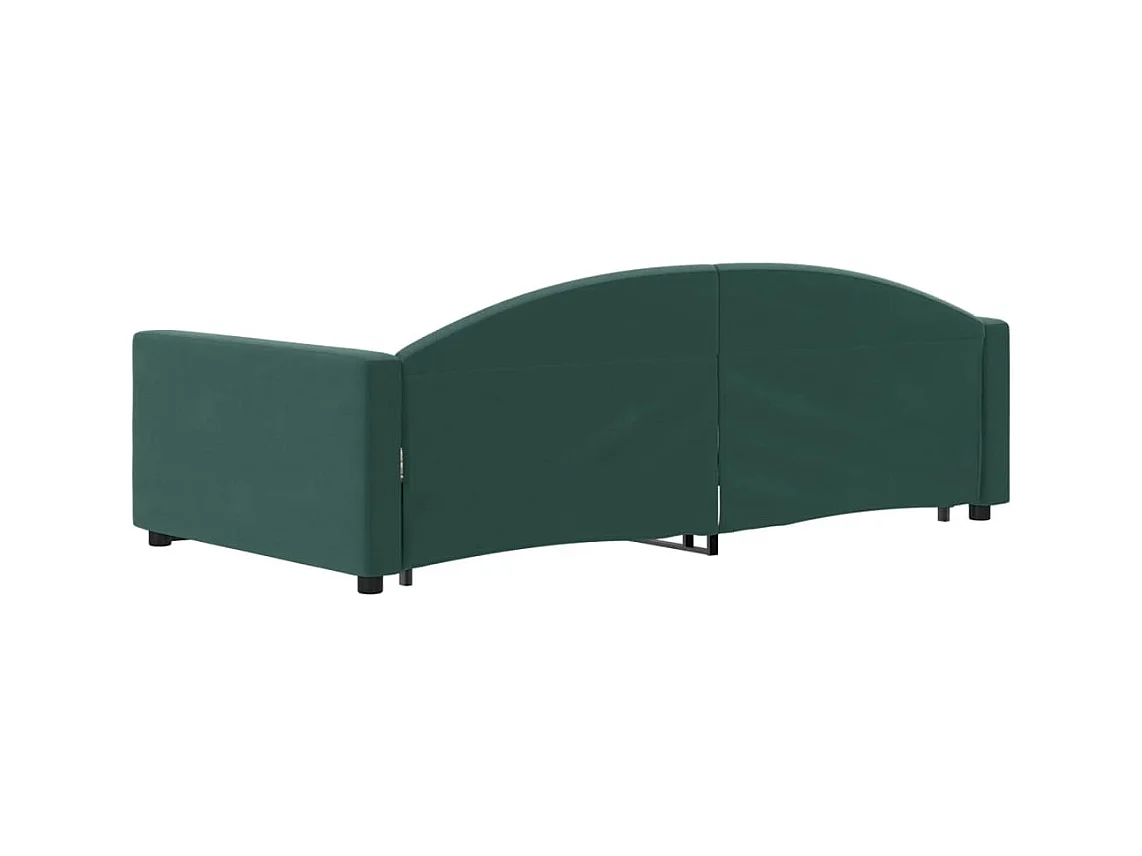 Dagbed met onderschuifbed zonder matras donkergroen 100x200 cm