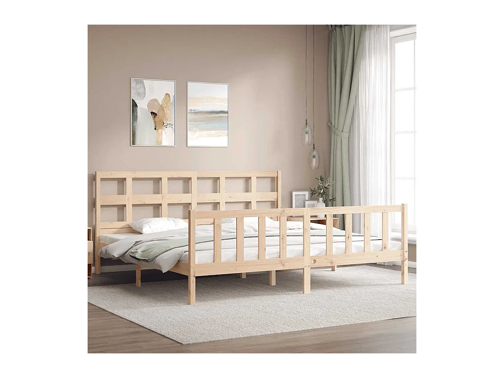 Bettgestell ohne Matratze 200x200 cm Kiefer Massivholz