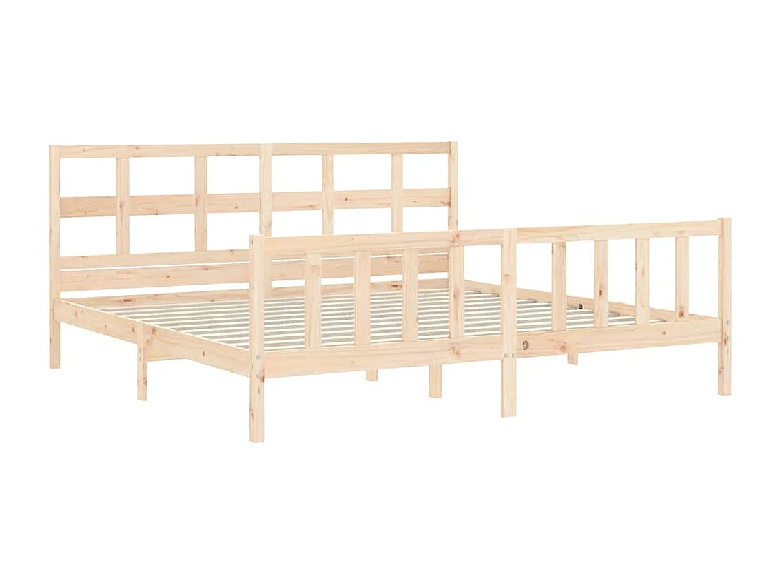 Cadre de lit sans matelas 200x200 cm bois massif de pin