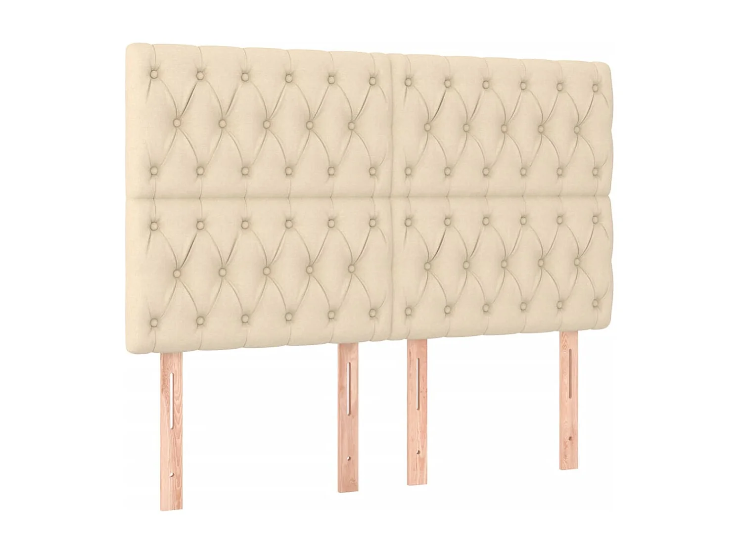 Bettgestell ohne Matratze creme 140x190 cm Stoff