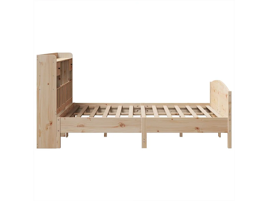 Cama biblioteca sin colchón 140x190 cm madera maciza de pino