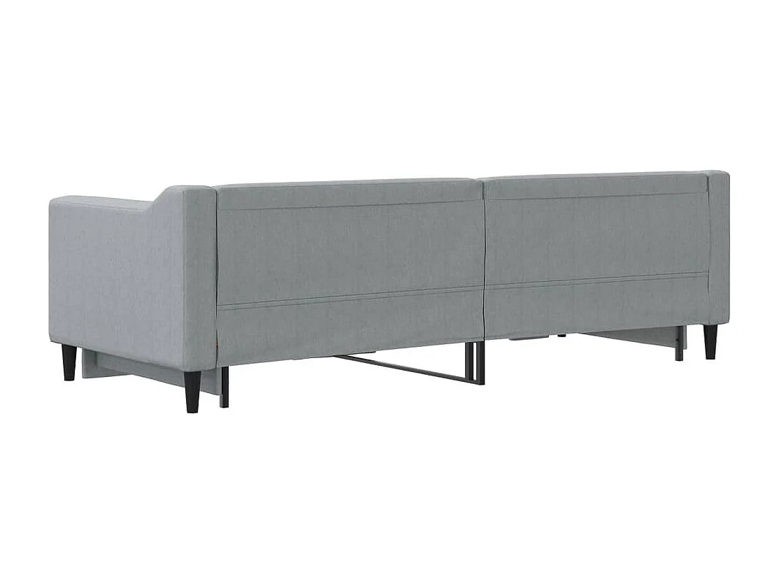 Cama de día con nido sin colchón gris claro 80x200 cm