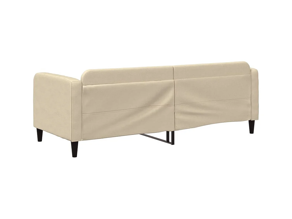 Diván sin colchón tela crema 80x200 cm