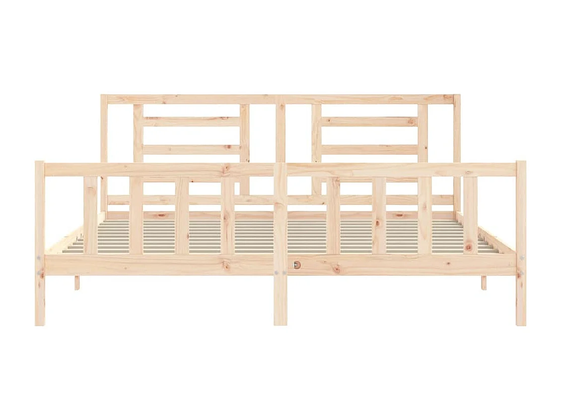 Cadre de lit sans matelas 200x200 cm bois massif de pin