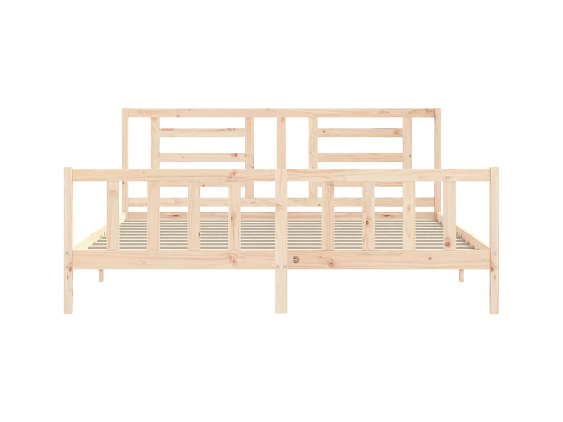 Estructura de cama sin colchón 200x200 cm madera maciza de pino