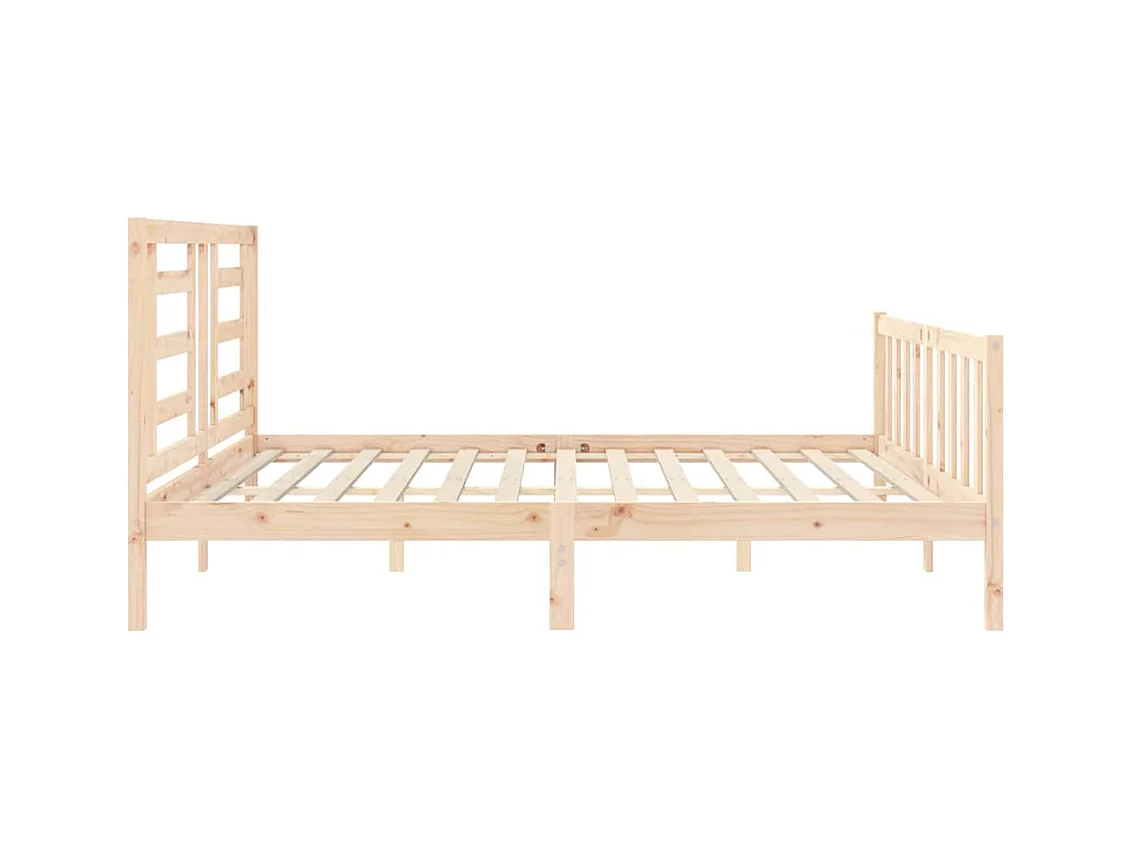Estructura de cama sin colchón 200x200 cm madera maciza de pino