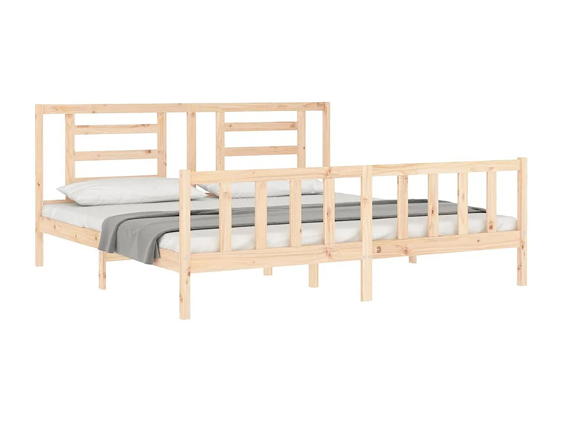 Cadre de lit sans matelas 200x200 cm bois massif de pin
