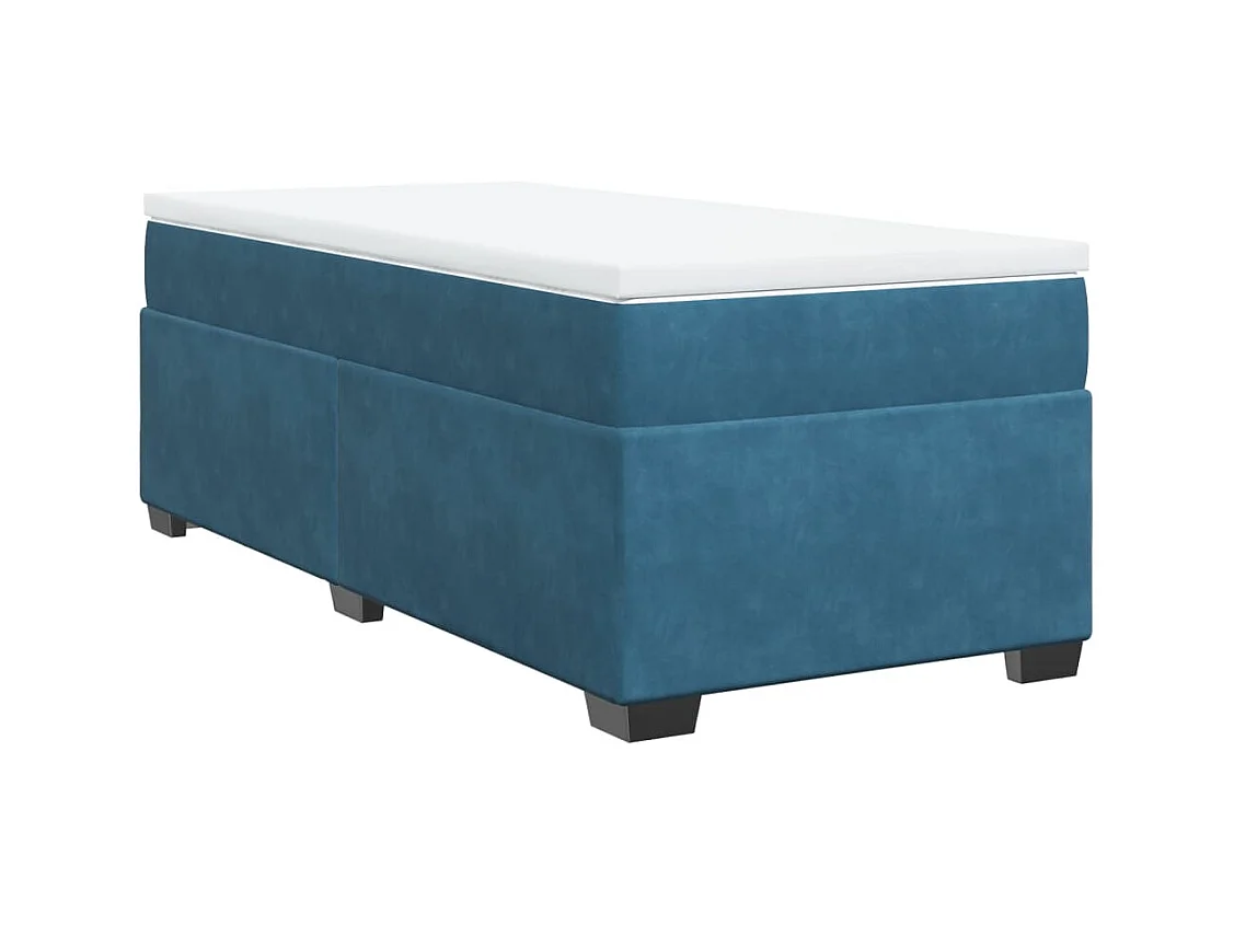 Rete a doghe con materasso Blu scuro 90x200 cm