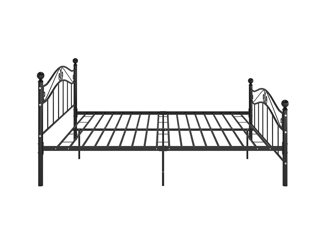 Struttura letto in metallo nero 180x200 cm