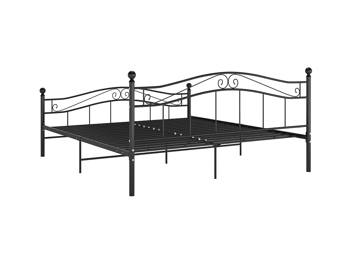 Struttura letto in metallo nero 180x200 cm