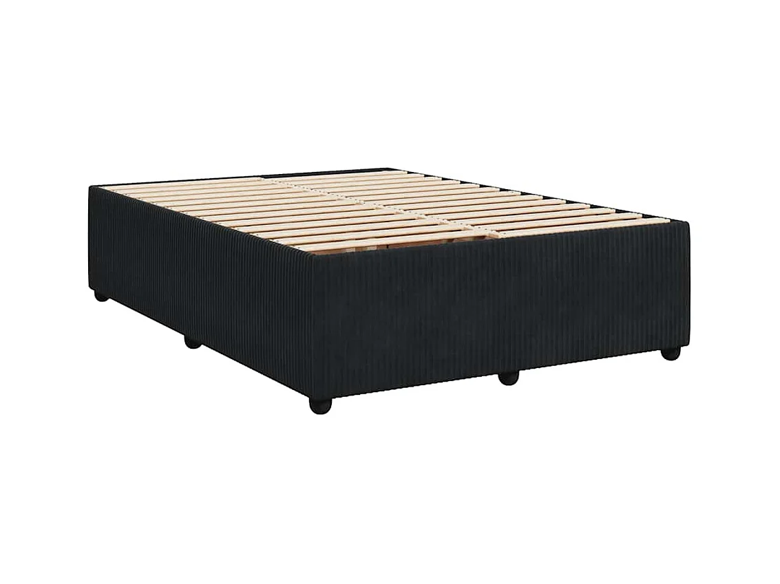 Bedframe zonder matras zwart 140x190 cm fluweel