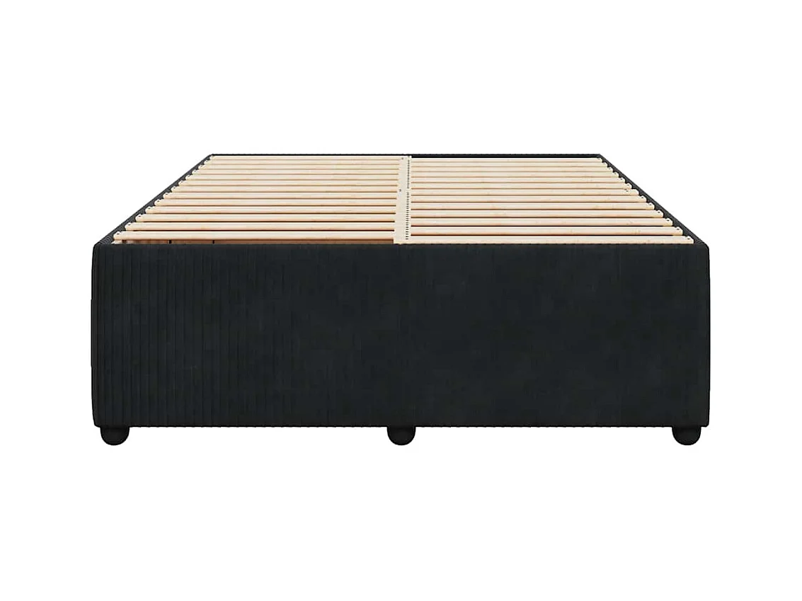 Bedframe zonder matras zwart 140x190 cm fluweel