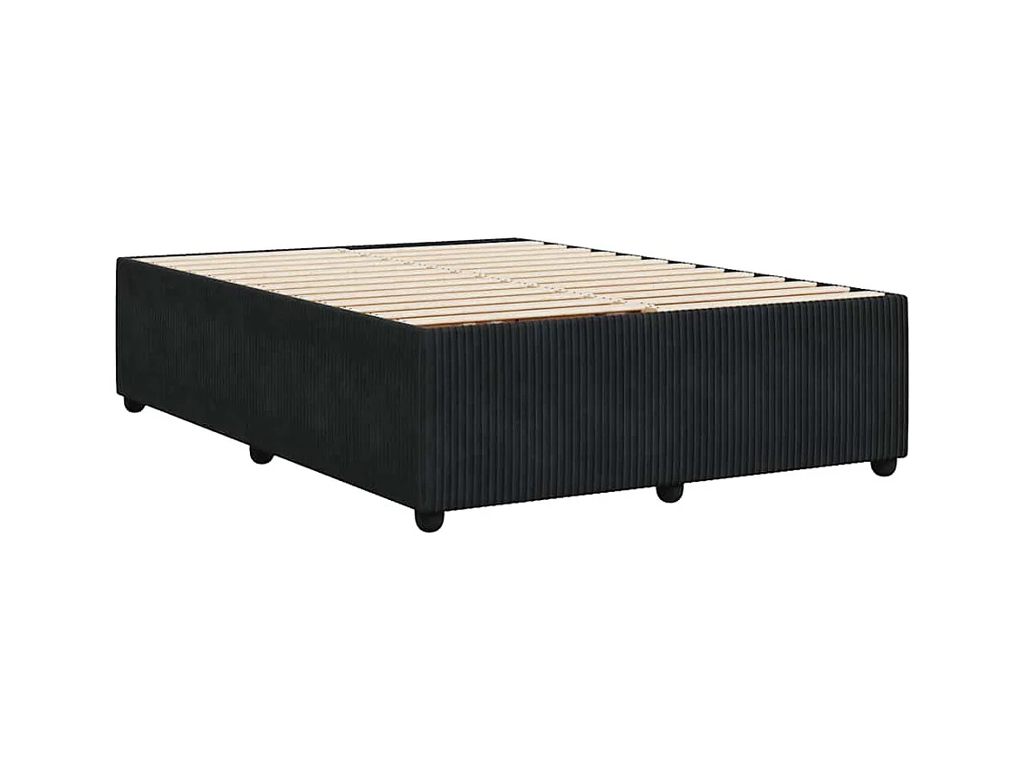 Bedframe zonder matras zwart 140x190 cm fluweel