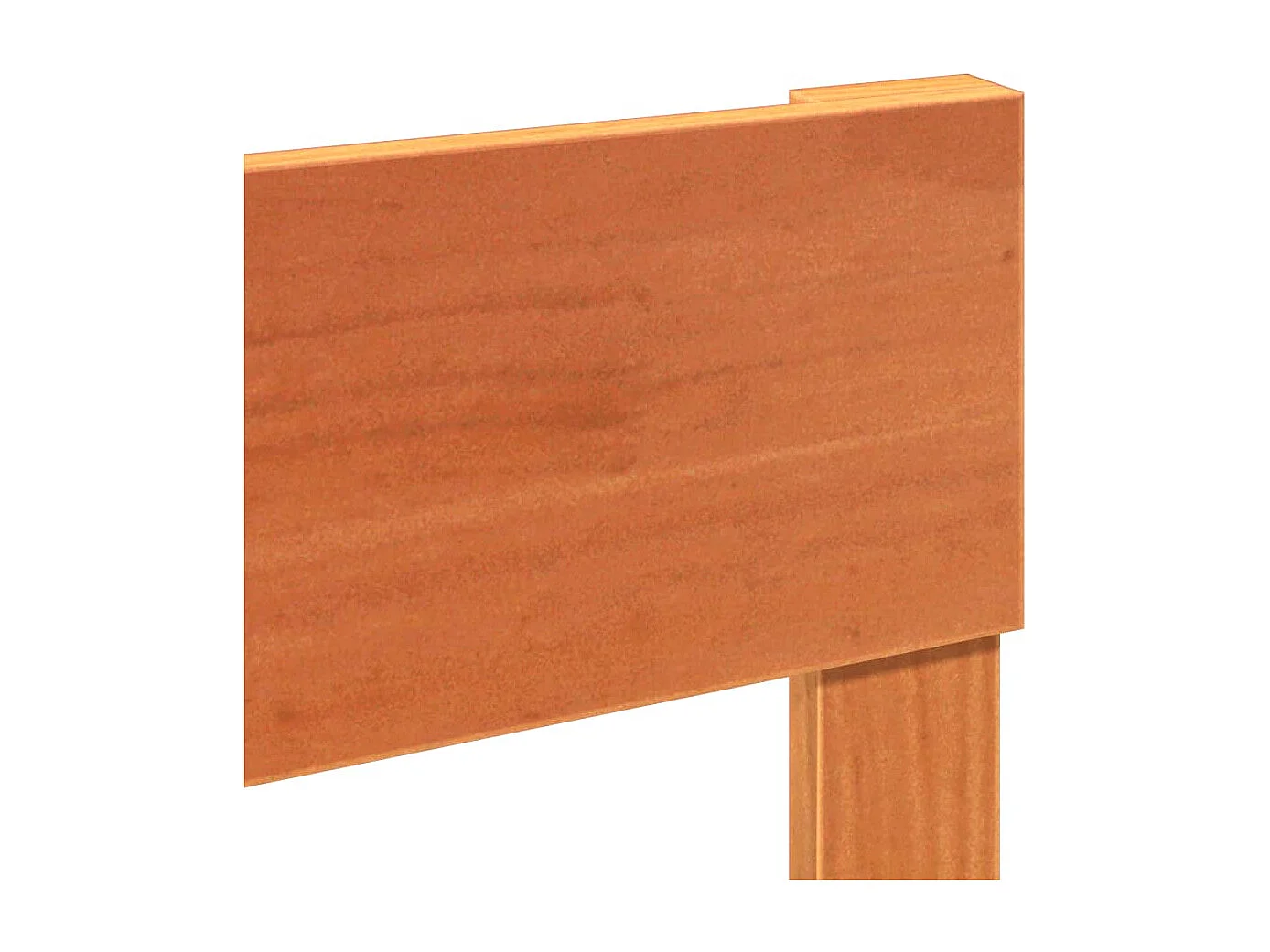 Estructura de cama sin colchón, color marrón cera, 140x200cm, madera maciza de pino