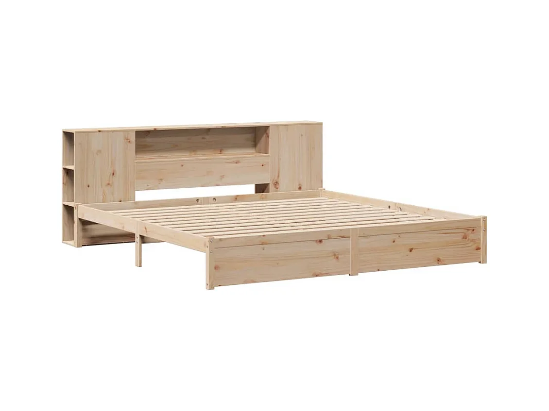 Bibliotheekbed zonder matras 180x200 cm massief grenenhout
