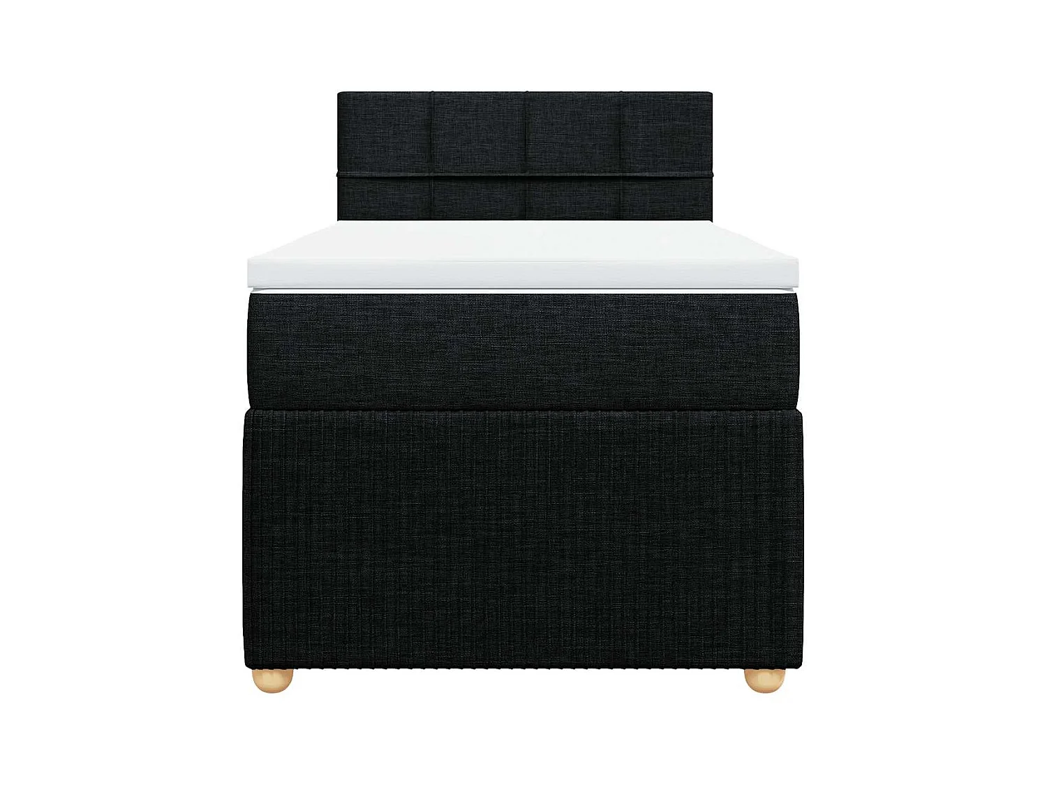 Lattenrost mit Matratze Schwarz 100x200 cm Stoff