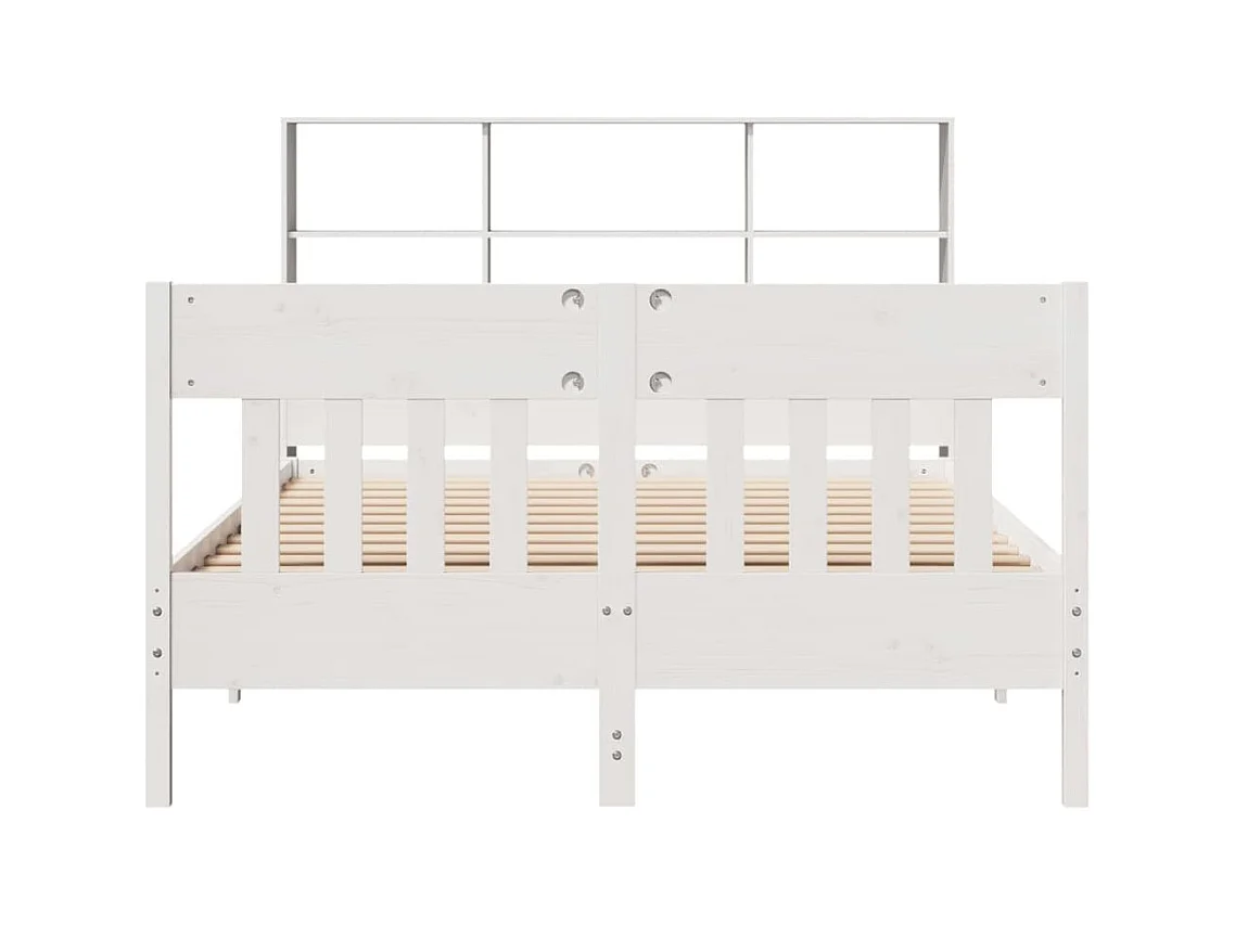 Bettgestell ohne Matratze weiß 140x200 cm Kiefer Massivholz