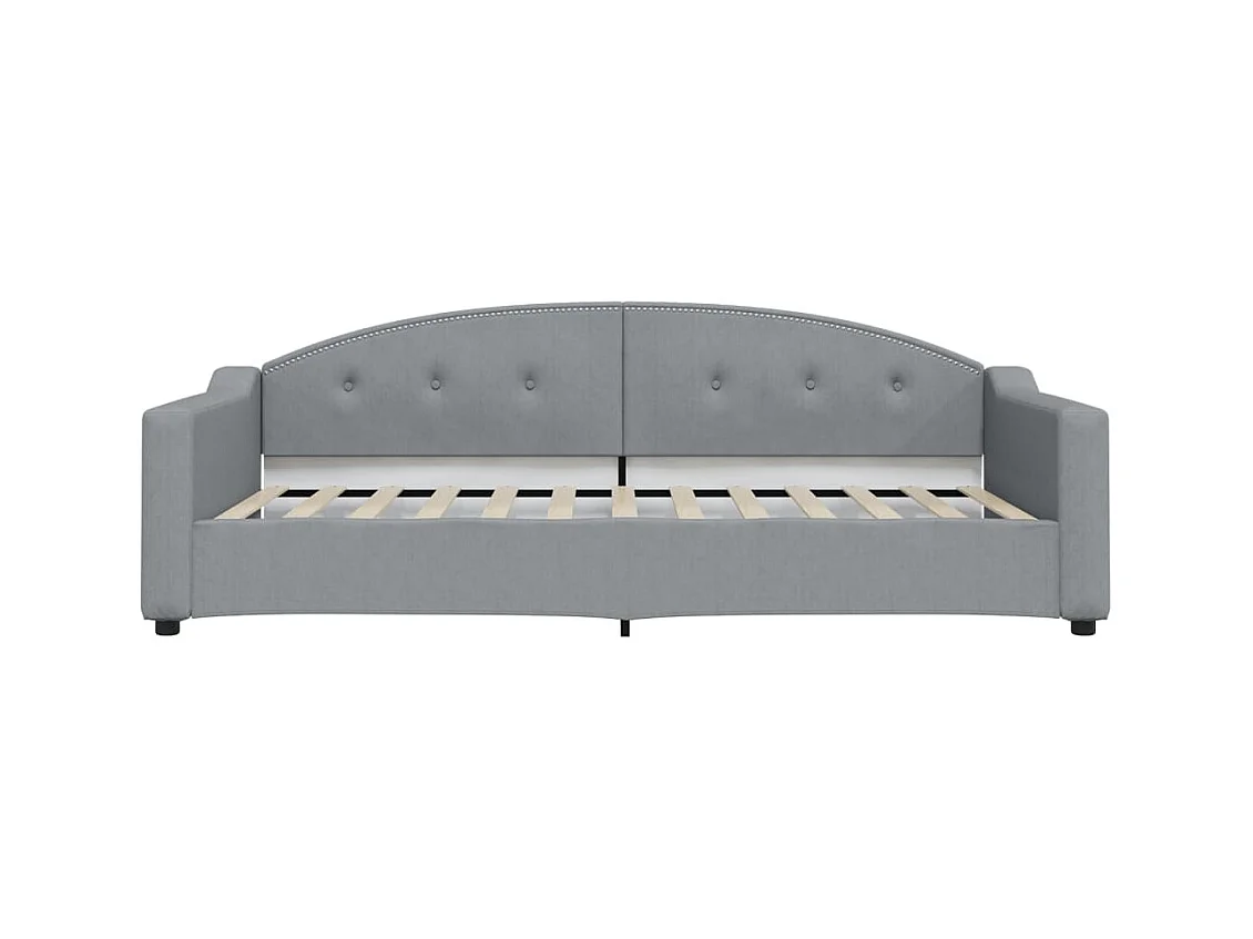 Lichtgrijze slaapbank 100x200 cm stof