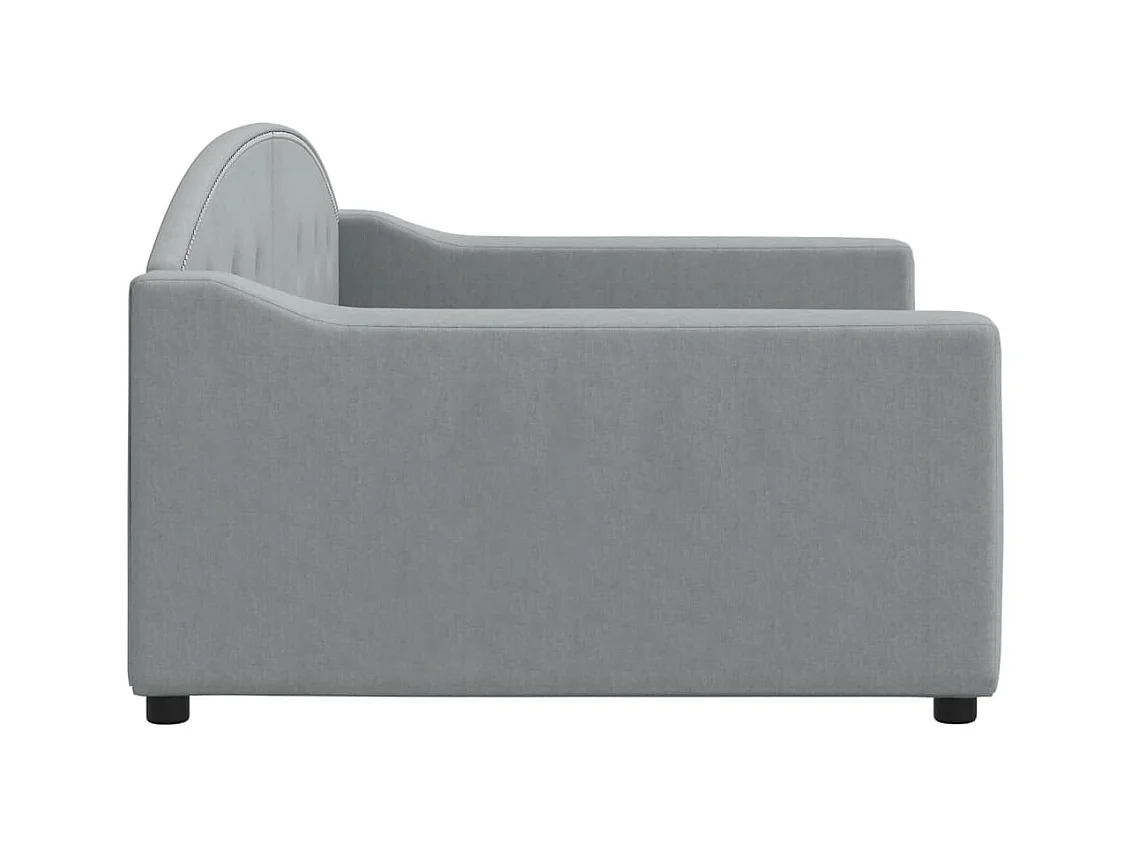 Lichtgrijze slaapbank 100x200 cm stof