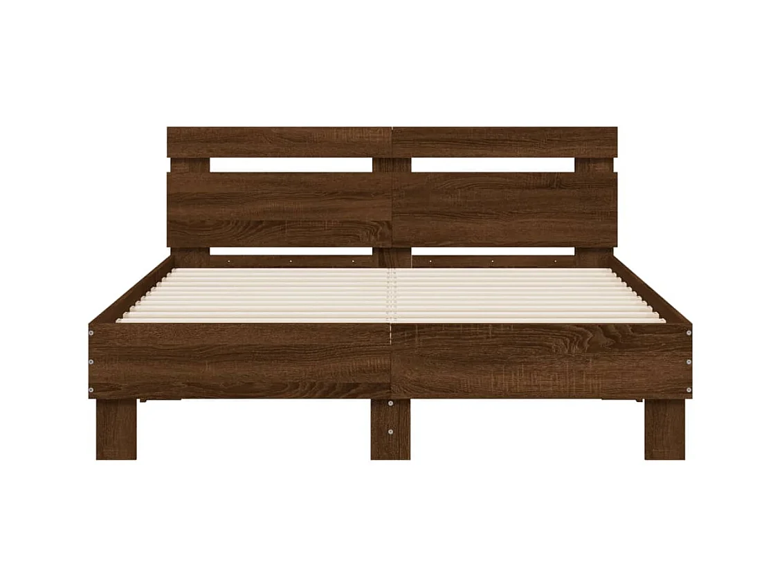Struttura letto senza materasso rovere marrone 120x190 cm