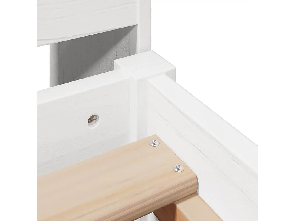 Cadre de lit sans matelas blanc 90x190 cm bois de pin massif