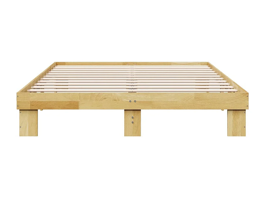 Struttura letto senza materasso 140x190 cm in legno massello di rovere