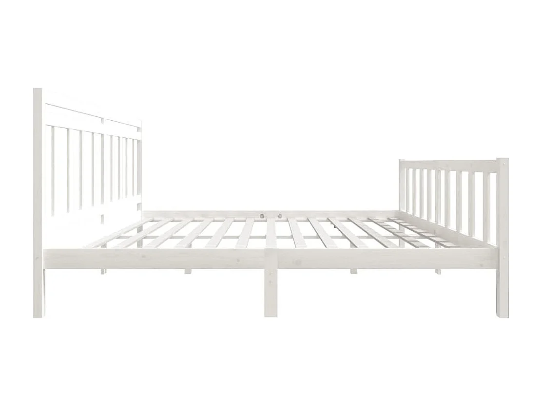 Struttura letto senza materasso in legno massello bianco 200x200 cm