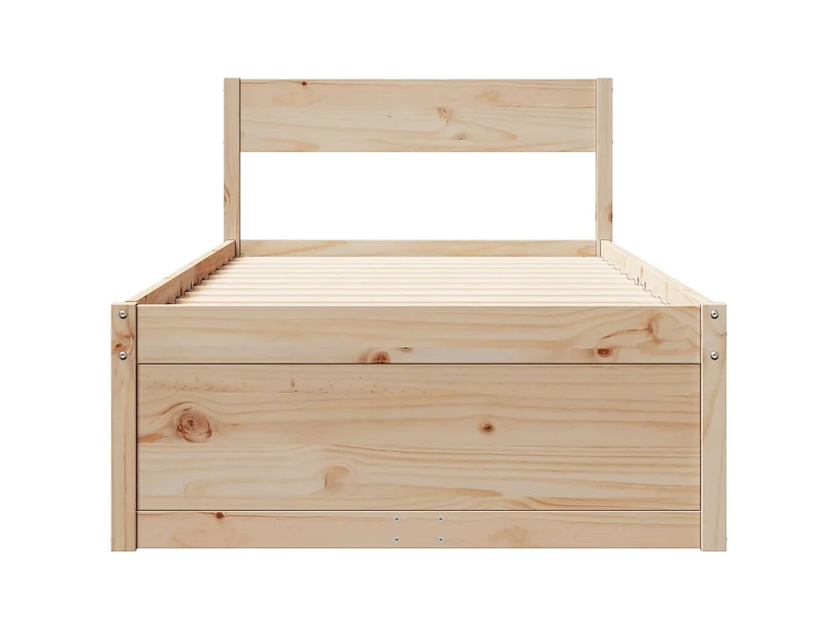 Bettgestell ohne Matratze 90x200 cm Kiefer Massivholz