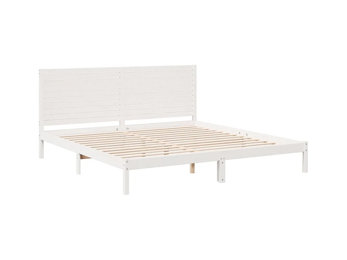Cadre de lit extra long sans matelas 180x210 cm bois massif