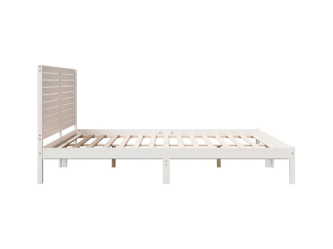 Cadre de lit extra long sans matelas 180x210 cm bois massif