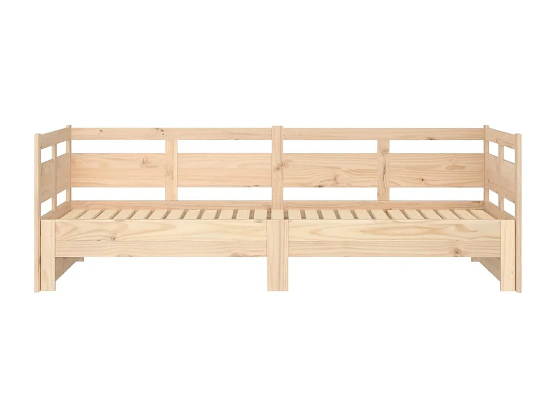 Lit coulissant sans matelas bois de pin massif 2x(90x190) cm