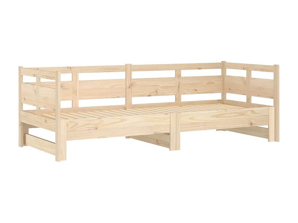 Cama corredera sin colchón madera maciza de pino 2x(90x190) cm