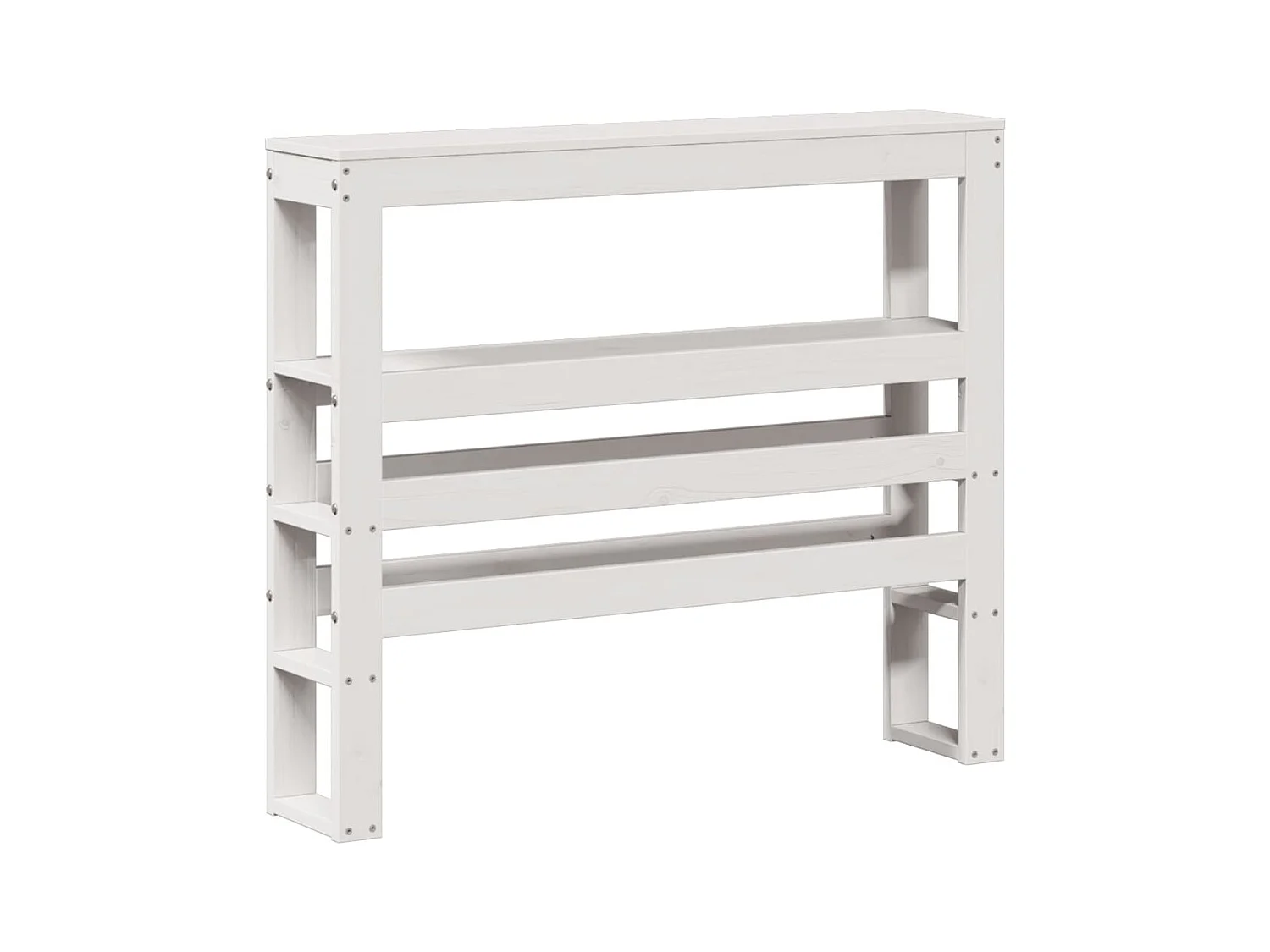 Cadre de lit sans matelas blanc 90x200 cm bois de pin massif