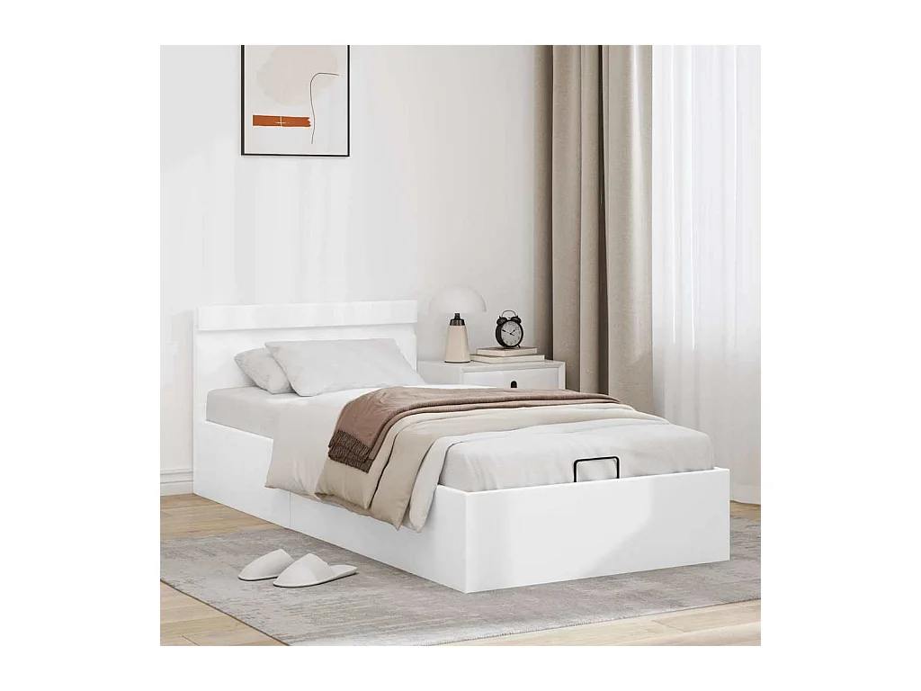 Hydraulisch opbergbedframe zonder matras met LED