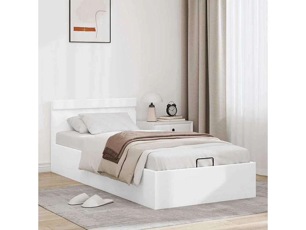 Somier hidráulico con almacenaje sin colchón y LED