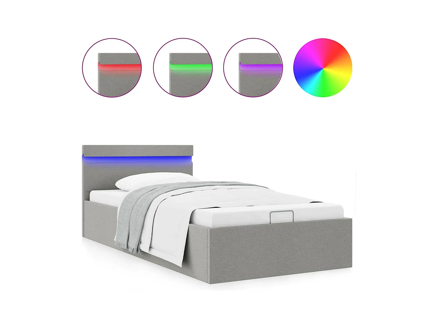 Rete letto contenitore idraulica senza materasso 90x200 cm