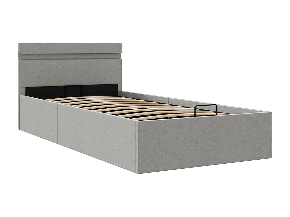 Cadre de lit à rangement hydraulique sans matelas 90x200 cm