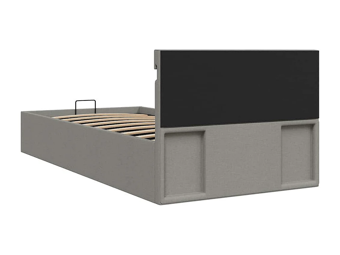 Cadre de lit à rangement hydraulique sans matelas 90x200 cm