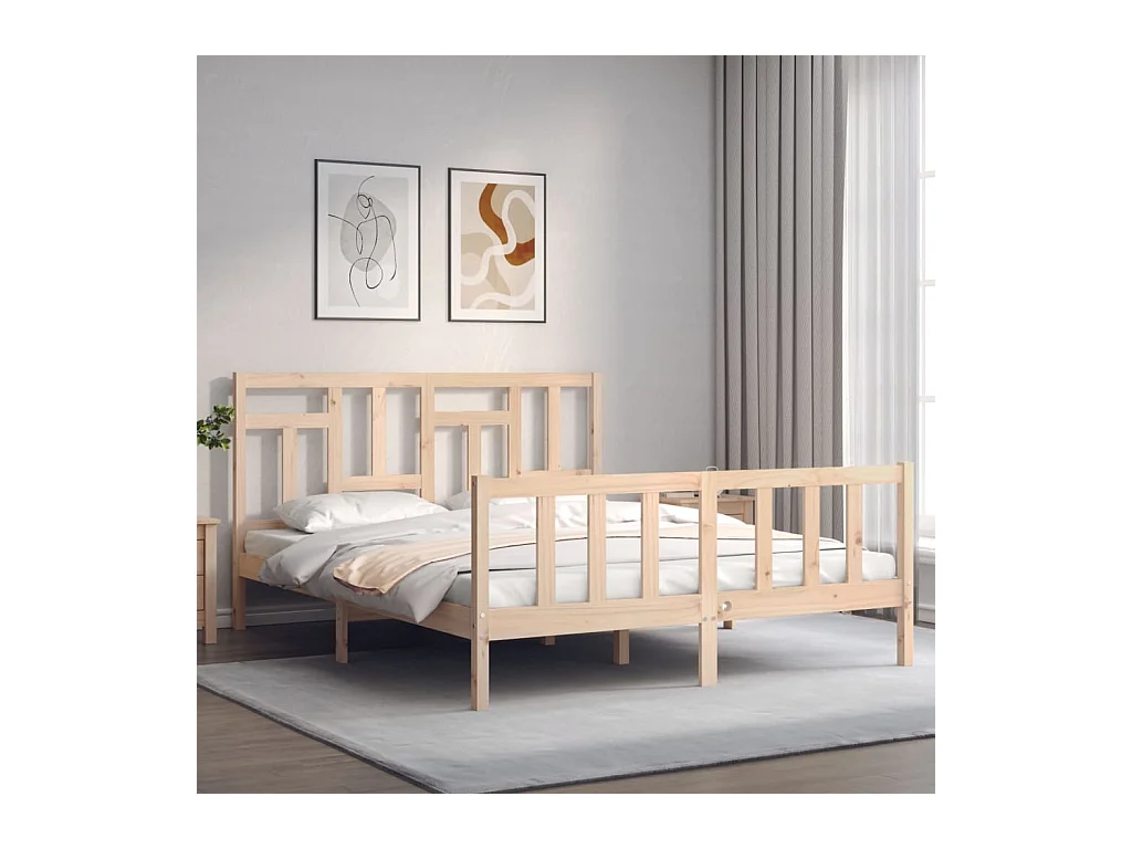 Bedframe zonder matras 160x200 cm massief grenenhout
