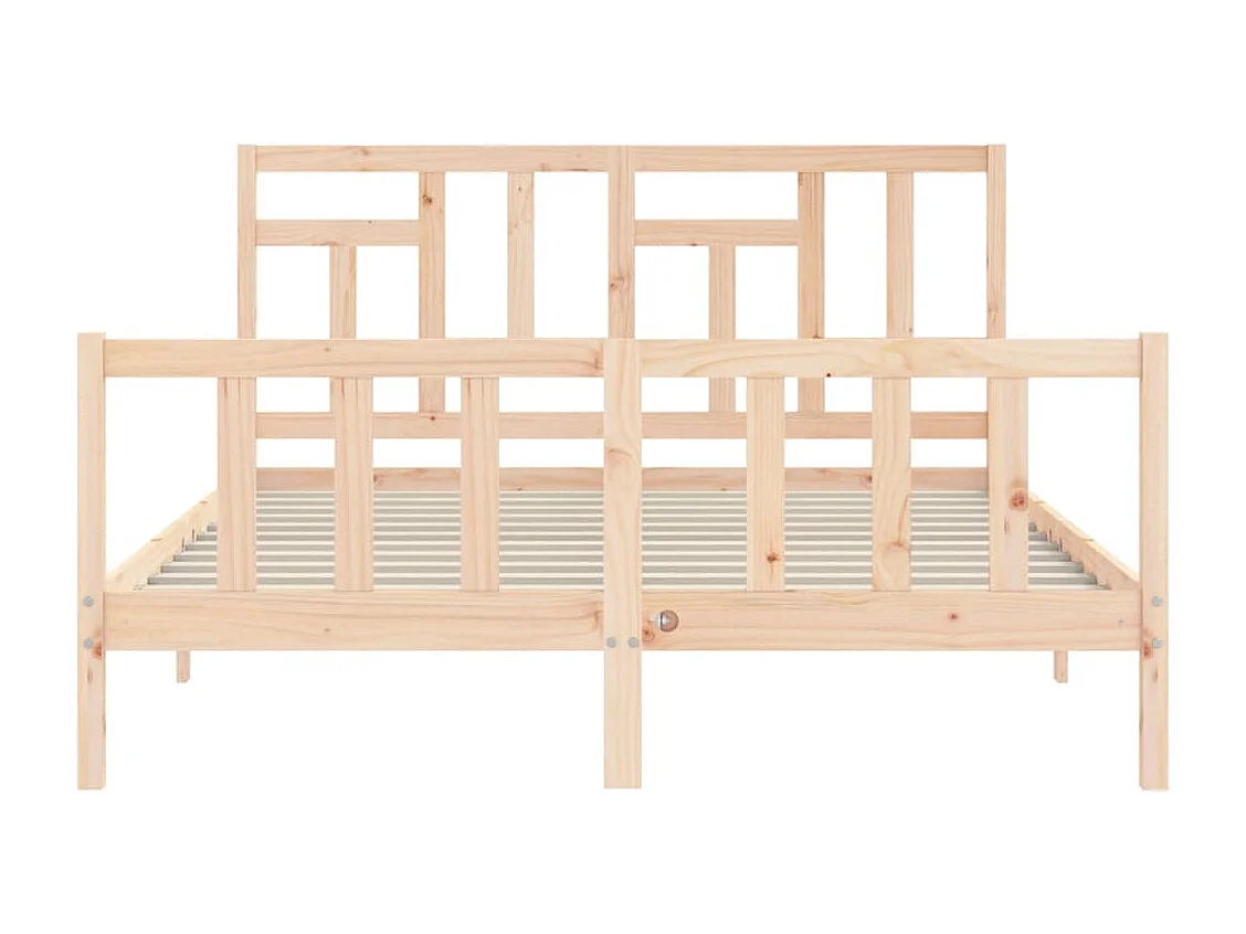 Cadre de lit sans matelas 160x200 cm bois massif de pin