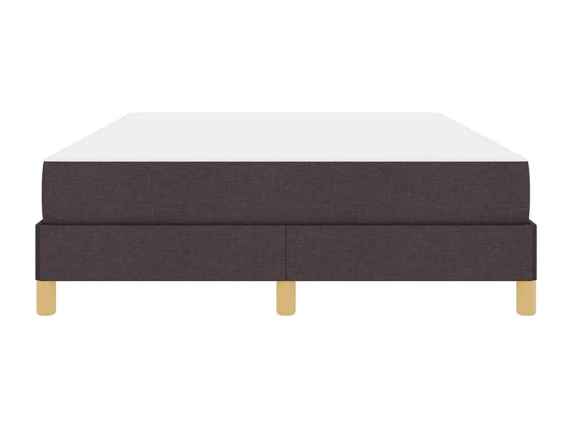 Bruin boxspringbed 140 x 200 cm Stof en bewerkt hout
