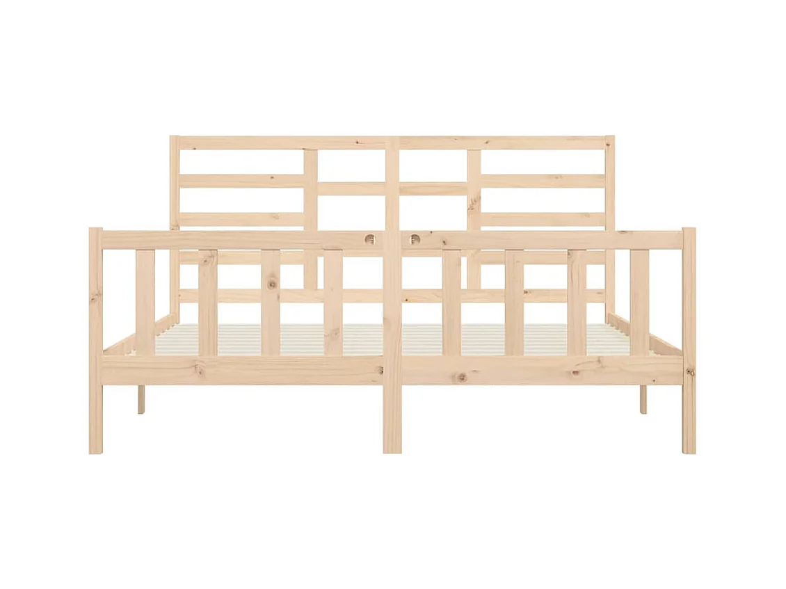 Struttura letto senza materasso 200x200 cm in legno massello di pino