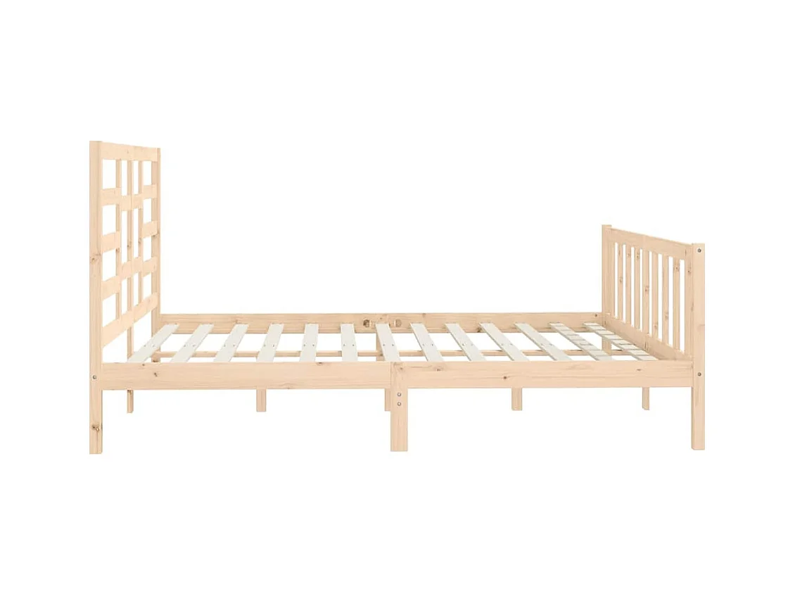 Struttura letto senza materasso 200x200 cm in legno massello di pino