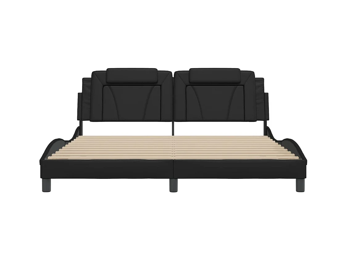 Bedframe zonder matras zwart 180x200 cm kunstleer