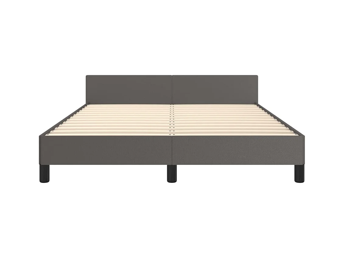 Struttura letto senza materasso grigio 140x200 cm similpelle