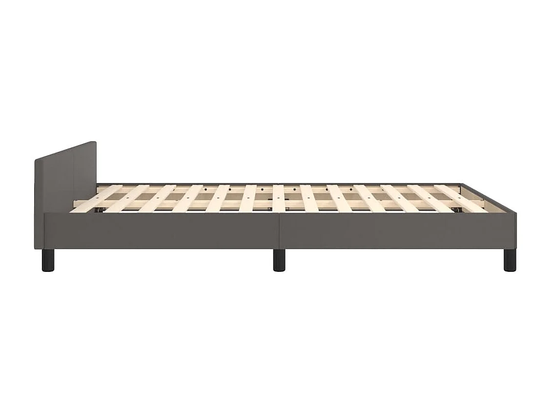 Bedframe zonder matras grijs 140x200 cm kunstleer