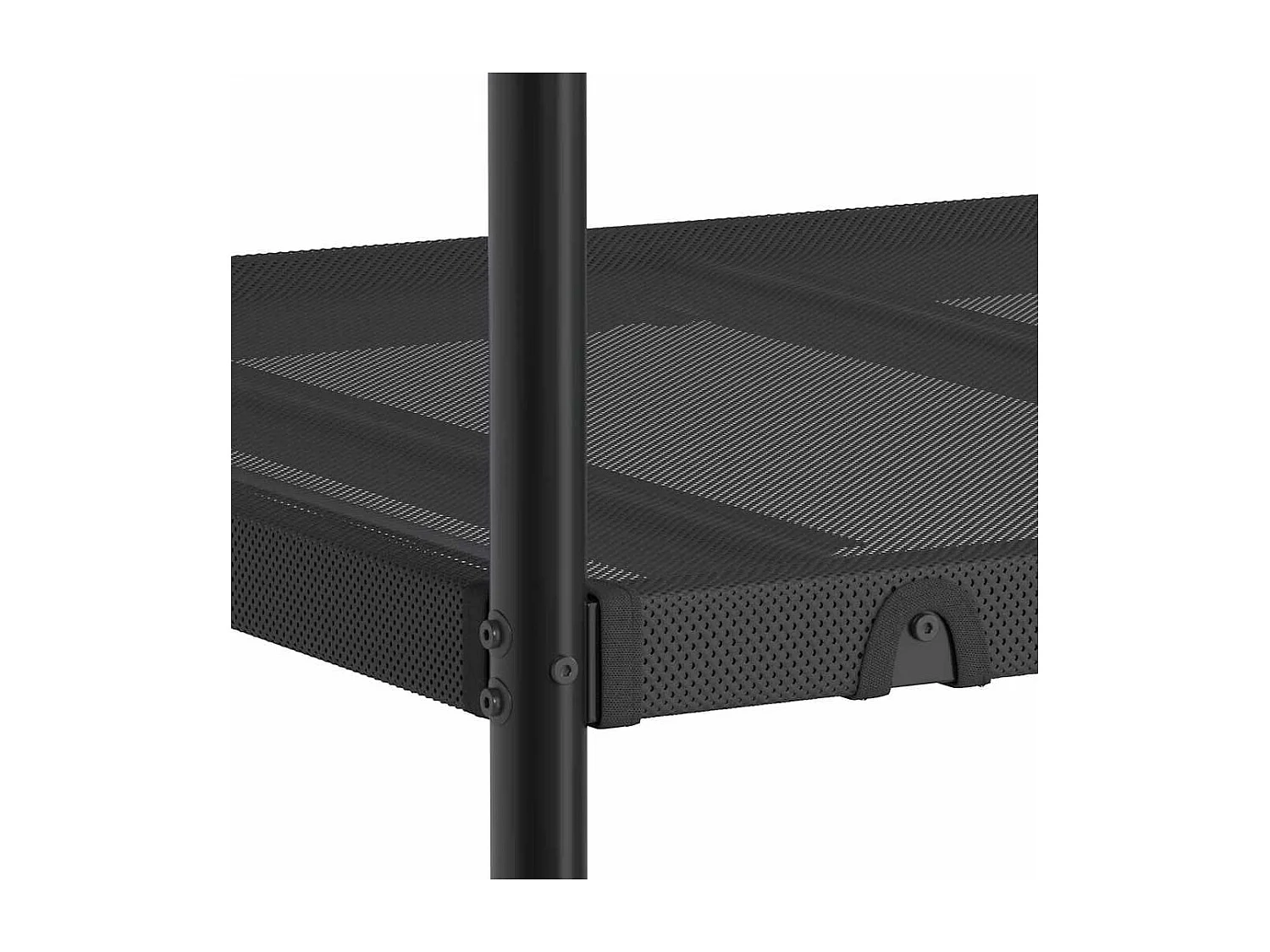 Letto a castello senza materasso nero 90x200 cm acciaio