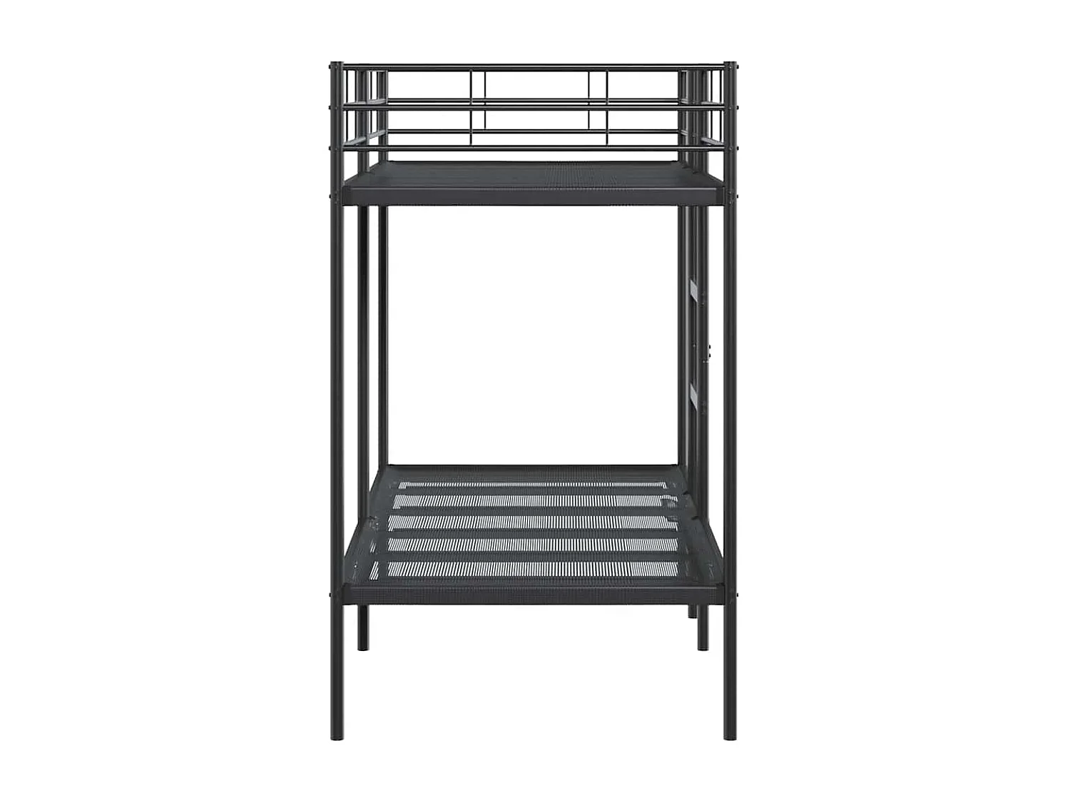 Lit superposé sans matelas noir 90x200 cm acier